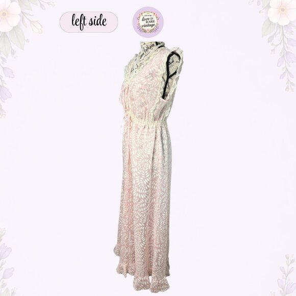 Vintage Floral Maxi Dress • 1960s Makylene Fabric • Spain • M - Picture 10 of 13